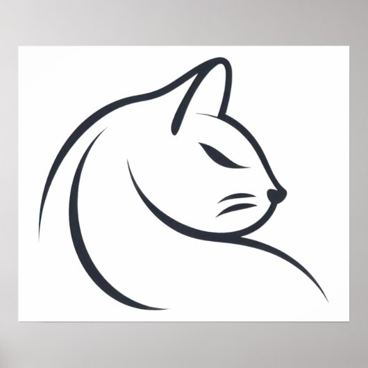 Katzenkizze Poster (Vorne)