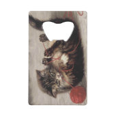 Katzenklatsche, eine Katze, die Galle aus dem Garn Geldbeutel Flaschenöffner (Vorderseite)