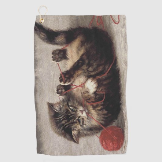 Katzenklatsche, eine Katze, die Galle aus dem Garn Golfhandtuch (Vorderseite)