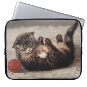 Katzenklatsche, eine Katze, die Galle aus dem Garn Laptopschutzhülle (Vorderseite)