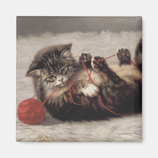 Katzenklatsche, eine Katze, die Galle aus dem Garn Magnet (Vorne)