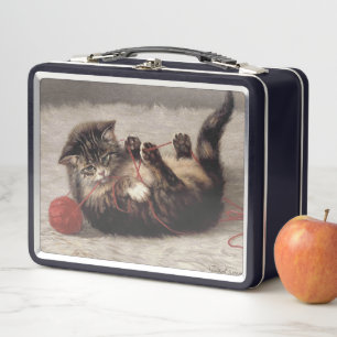 Katzenklatsche, eine Katze, die Galle aus dem Garn Metall Brotdose