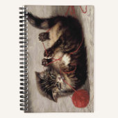 Katzenklatsche, eine Katze, die Galle aus dem Garn Notizblock (Vorderseite)