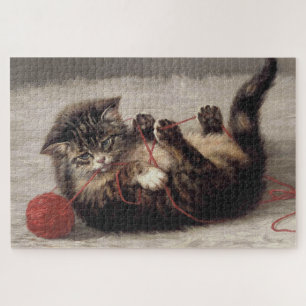 Katzenklatsche, eine Katze, die Galle aus dem Garn Puzzle