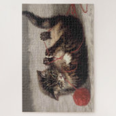 Katzenklatsche, eine Katze, die Galle aus dem Garn Puzzle (Vertikal)