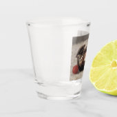 Katzenklatsche, eine Katze, die Galle aus dem Garn Schnapsglas (Links)