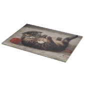 Katzenklatsche, eine Katze, die Galle aus dem Garn Schneidebrett (Ecke)