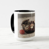 Katzenklatsche, eine Katze, die Galle aus dem Garn Tasse (Vorderseite Links)