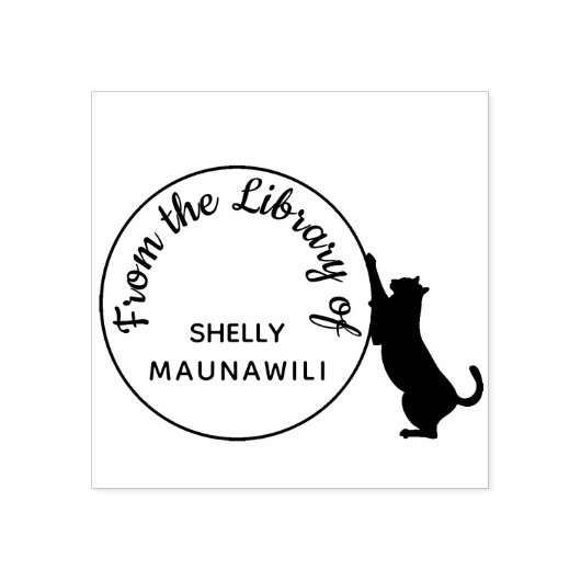 Katzenklatschen Buchzeichen aus der Namensbiblioth Gummistempel (Prägung)