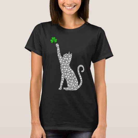 Katzenklee Kleeblatt St. Patrick's Day Irisches Ca T-Shirt (Vorderseite)