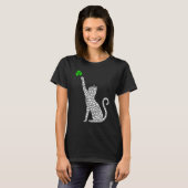 Katzenklee Kleeblatt St. Patrick's Day Irisches Ca T-Shirt (Vorne ganz)
