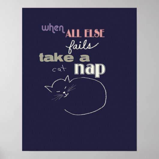 Katzenkletterkunst mit humorvollem Zitat für Katze Poster (Vorne)