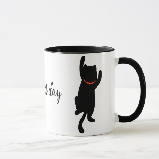 Katzenklettern mit Text Tasse (Rechts)