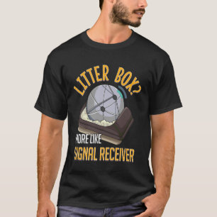 Katzenklo oder Signalempfänger Lustige Katzen-UFO  T-Shirt