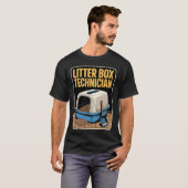 Katzenkloo-Techniker Lustiger Katzenliebhaber T-Shirt (Vorne ganz)
