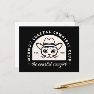 Katzenklub der Cowgirls der Küste Postkarte