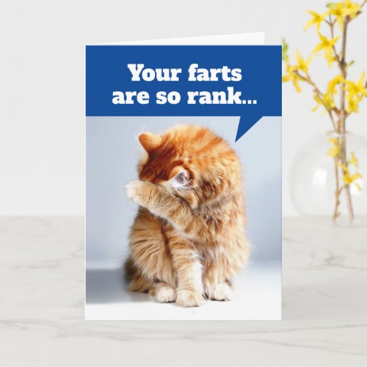 Katzenklumpen aufgrund von schmelzen Furzen Geburt Karte (Gelbe Blume)