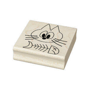 Katzenknochen Gummistempel