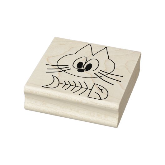 Katzenknochen Gummistempel (Stempel)