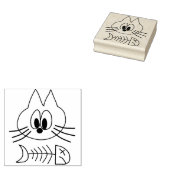 Katzenknochen Gummistempel (Stempel)