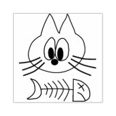 Katzenknochen Gummistempel (Prägung)