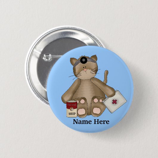 Katzenknopf Button (Vorne & Hinten)