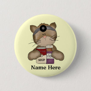 Katzenknopf Button