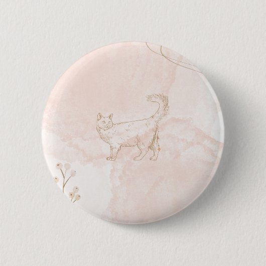 Katzenknopf Button (Vorderseite)