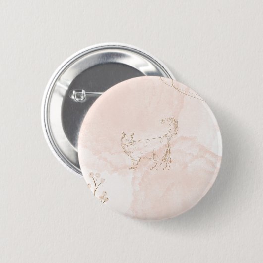 Katzenknopf Button (Vorne & Hinten)