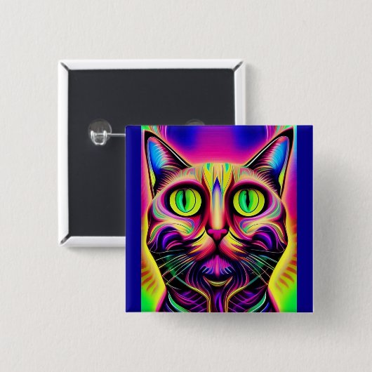 Katzenknopf Button (Vorne & Hinten)