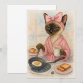 Katzenkochen Frühstück Pawsiful Köstlich! Einladung (Vorne/Hinten)