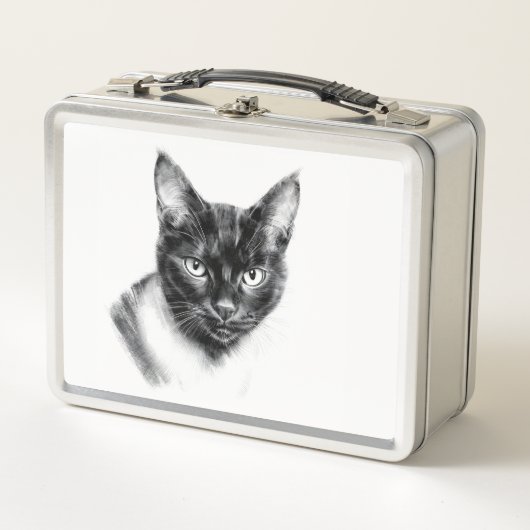 Katzenkohle Metall Brotdose (Vorderseite)