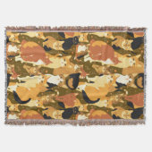 Katzenkollage in Braun, Tan und Rost Decke (Vorderseite)