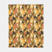 Katzenkollage in Braun, Tan und Rost Fleecedecke (Vorderseite)