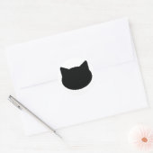 Katzenkontursymbol Runder Aufkleber (Umschlag)