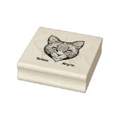Katzenkopf Gummistempel (Stempel)