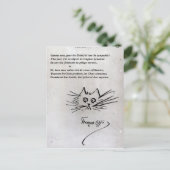 Katzenkopf Postkarte (Stehend Vorderseite)