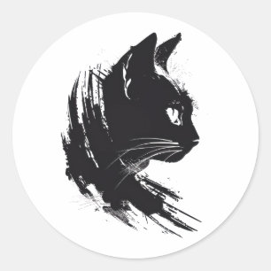Katzenkopf Runder Aufkleber