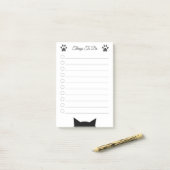 Katzenkopf und Pfosten Dinge zu tun Post-it Klebezettel (Auf Schreibtisch)