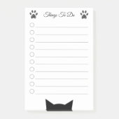 Katzenkopf und Pfosten Dinge zu tun Post-it Klebezettel (Vorderseite)