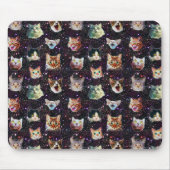 Katzenköpfe im Weltraum Funny Galaxy Muster Mousepad (Vorne)