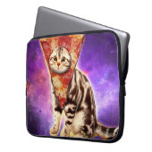 Katzenkopfpizza Laptopschutzhülle (Vorderseite Links)