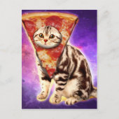 Katzenkopfpizza Postkarte (Vorderseite)