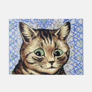 Katzenkopfzeichnung von Louis Wain  Fußmatte