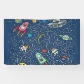 Katzenkosmos-Kosmonautenrakete Banner (Horizontal)