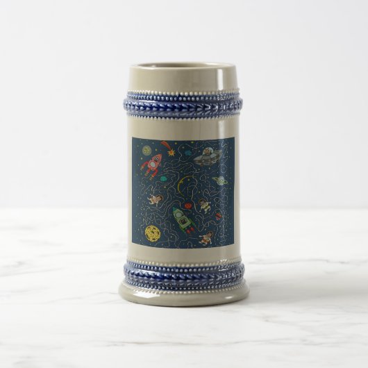 Katzenkosmos-Kosmonautenrakete Bierglas (Mittel)