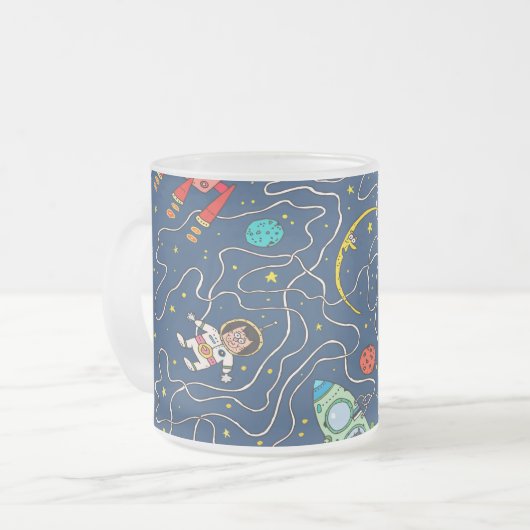 Katzenkosmos-Kosmonautenrakete Mattglastasse (Vorderseite Links)