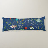 Katzenkosmos-Kosmonautenrakete Seitenschläferkissen (Rückseite)