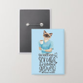 Katzenkrankenpfleger Leben mit einer Tasse Kaffee Button (Vorderseite/Rückseite)