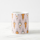 Katzenkratze nahtloses Muster Kaffeetasse (Mittel)